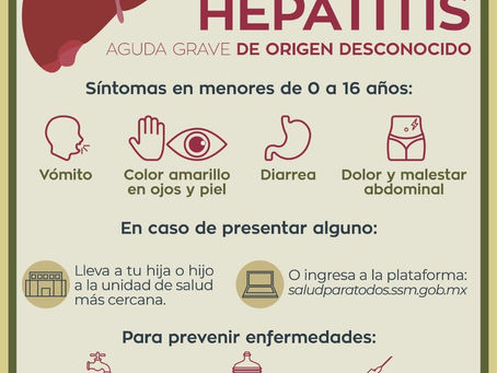 Detectan en Morelos primer casos de hepatitis aguda grave; es una niñita de 3 años