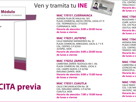 Ya pueden actualizar su INE quienes residan en Xoxocotla y Coatetelco