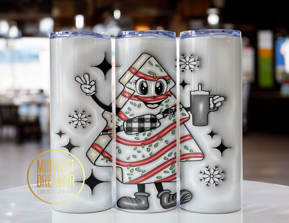 Christmas cake cookie sub tumbler