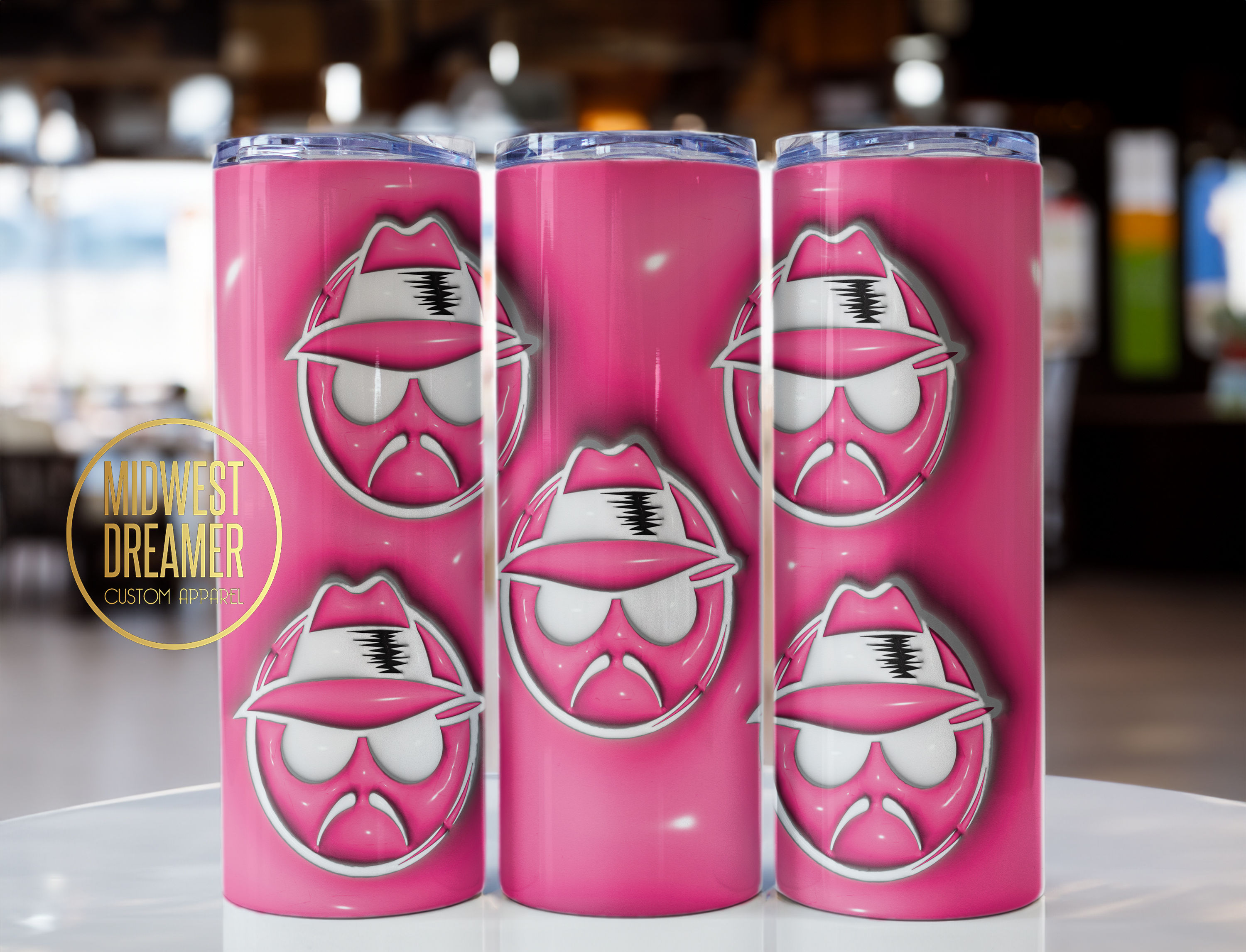 Lowrider inflated pink sub tumbler