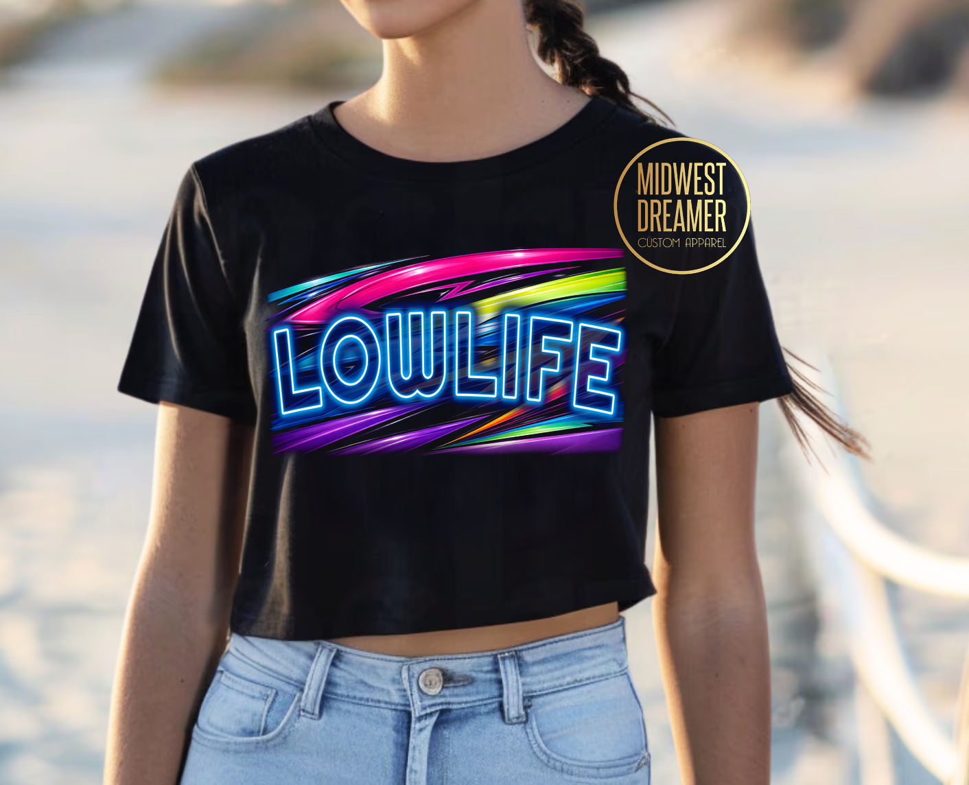 Lowlife Graphics Cropped Tshirt