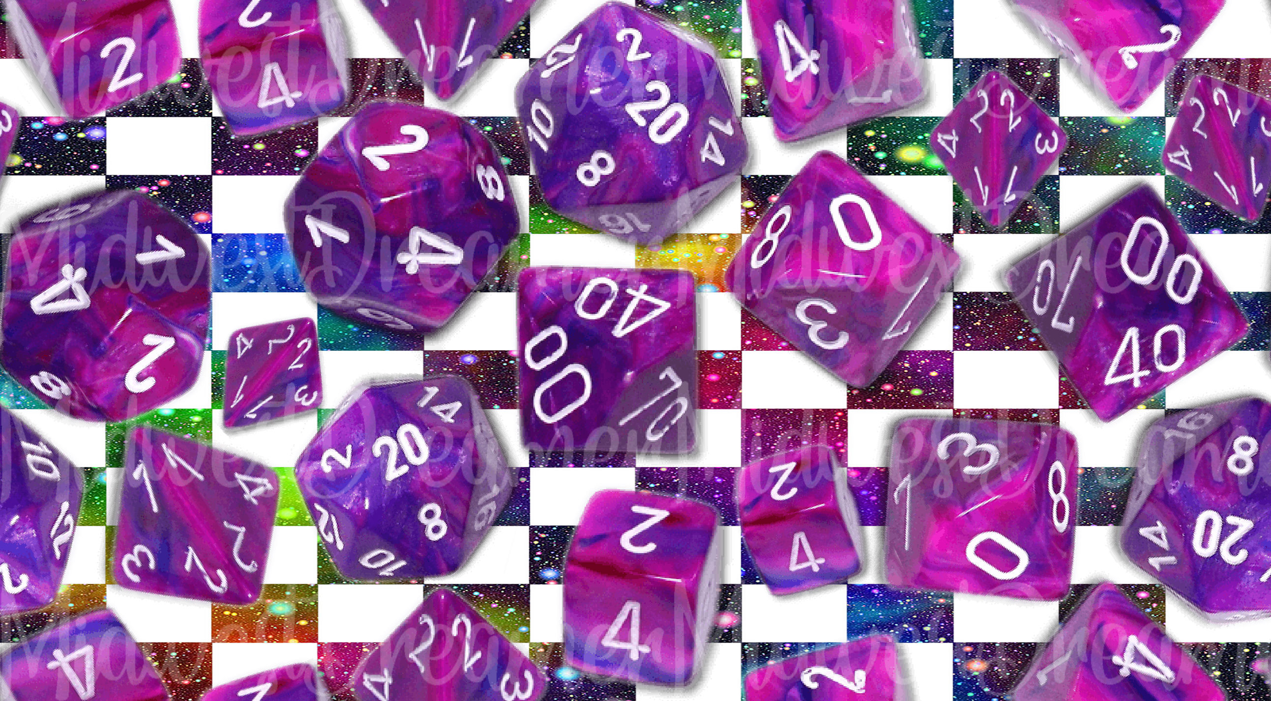 Poly Dice Pink
