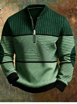 Thumbnail: Mens Half Zip Pullover Sweatshirt
