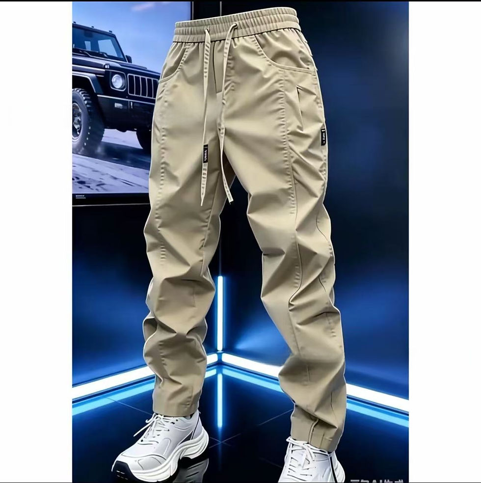 Thumbnail: Mens Drawstring Jogger Pants