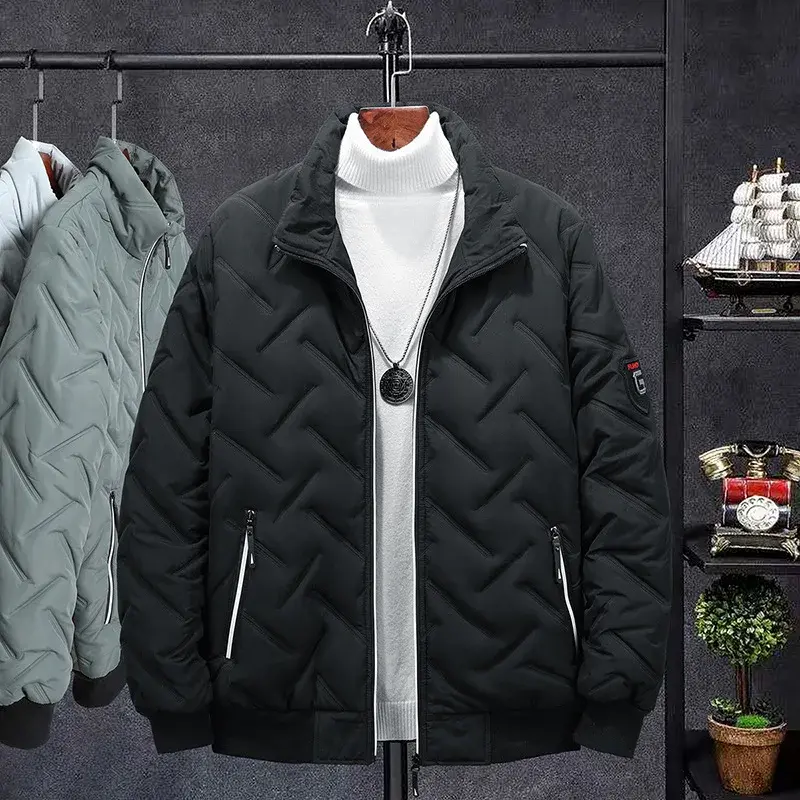 Thumbnail: Slim Fit Men's Casual Puffer Jacket