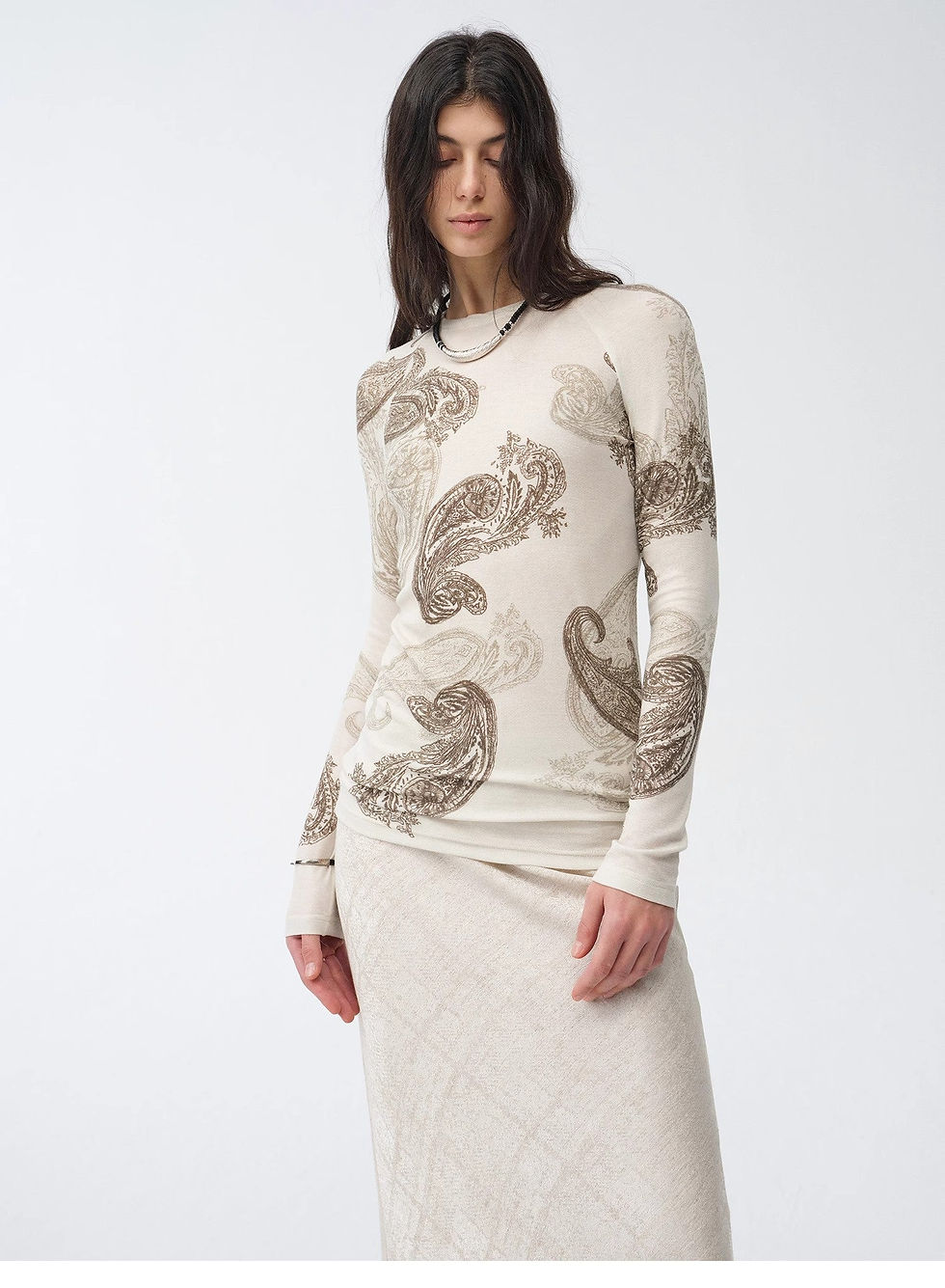 Thumbnail: Tencel Wool Original Cashew Print "Vintage Gene"