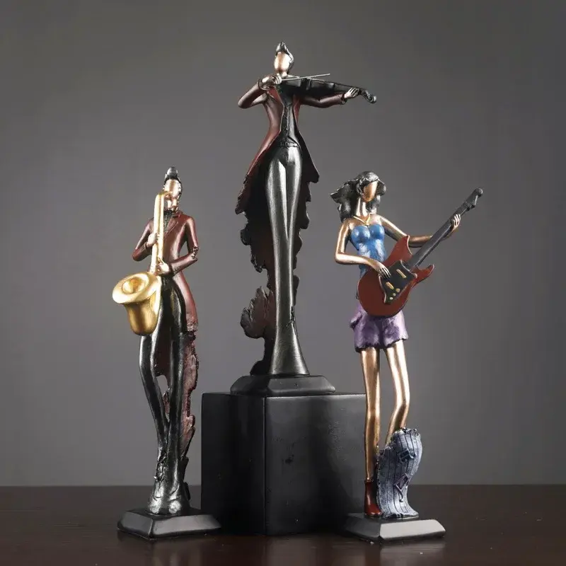 Thumbnail: Vintage Musical Instrument Resin Figurines