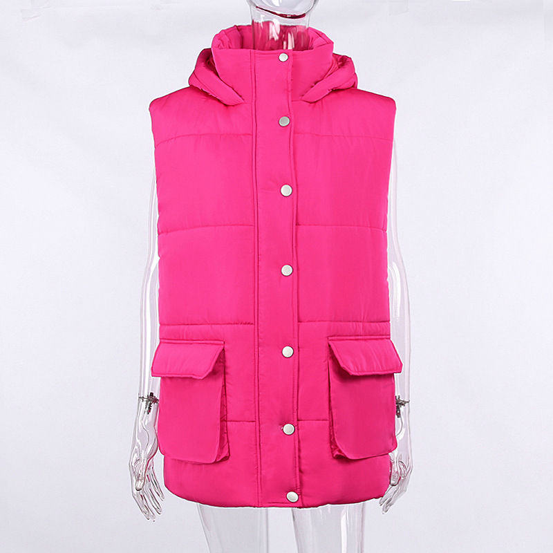 Thumbnail: Ladies Puffy Sleeveless Vest Coats