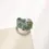 Thumbnail: Vintage Resin Green Geometric Round Rings