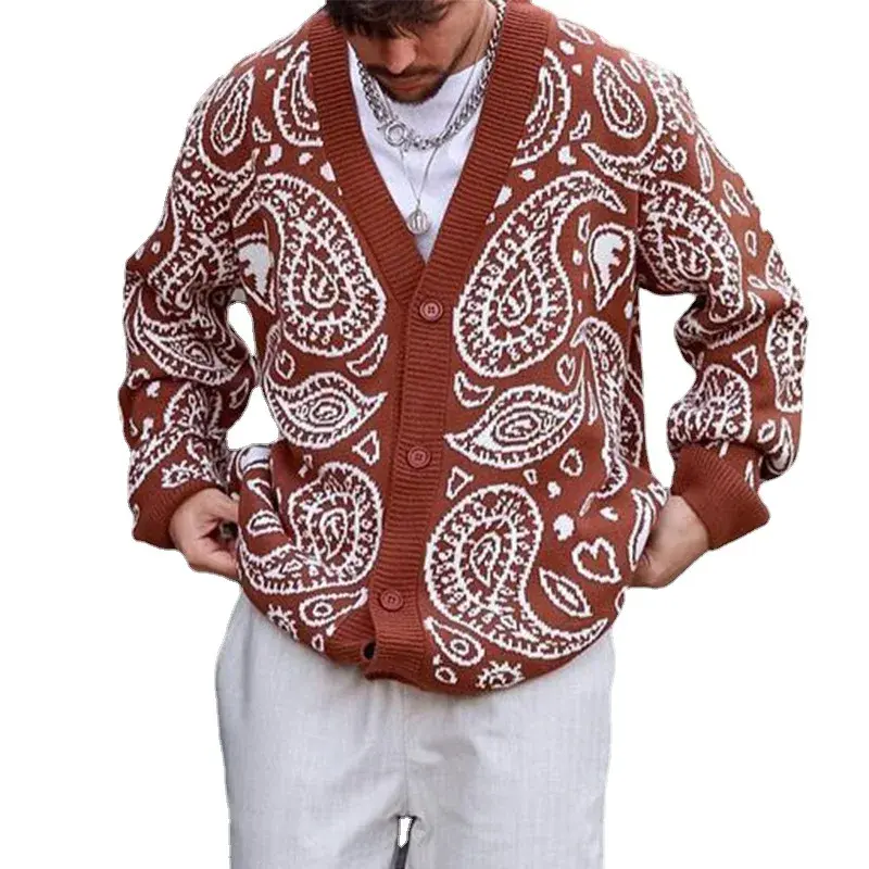 Thumbnail: Knitted Long Sleeve Bandana Wool Sweater
