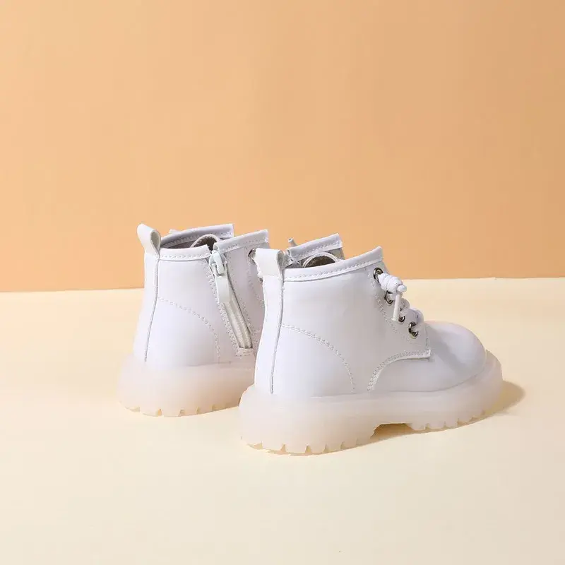 Thumbnail: 2024 New Spring Baby Boots for Girls Leather Waterproof Boys Rubber Ankle Boots