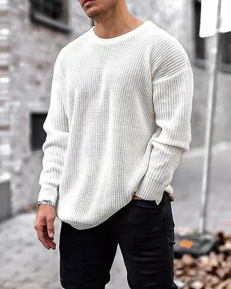 Thumbnail: Oversized Knit Pullover Men's Sweaters