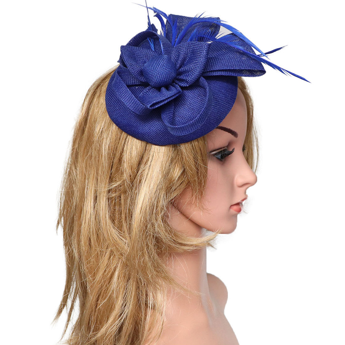 Beaded Cocktail Tea Party Feather Hat