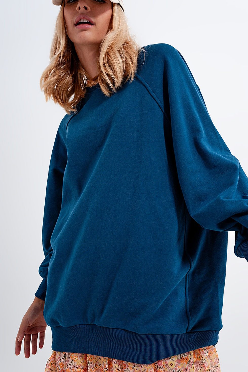 Thumbnail: Super Oversized Sweatshirt With Seam Detail in Blue