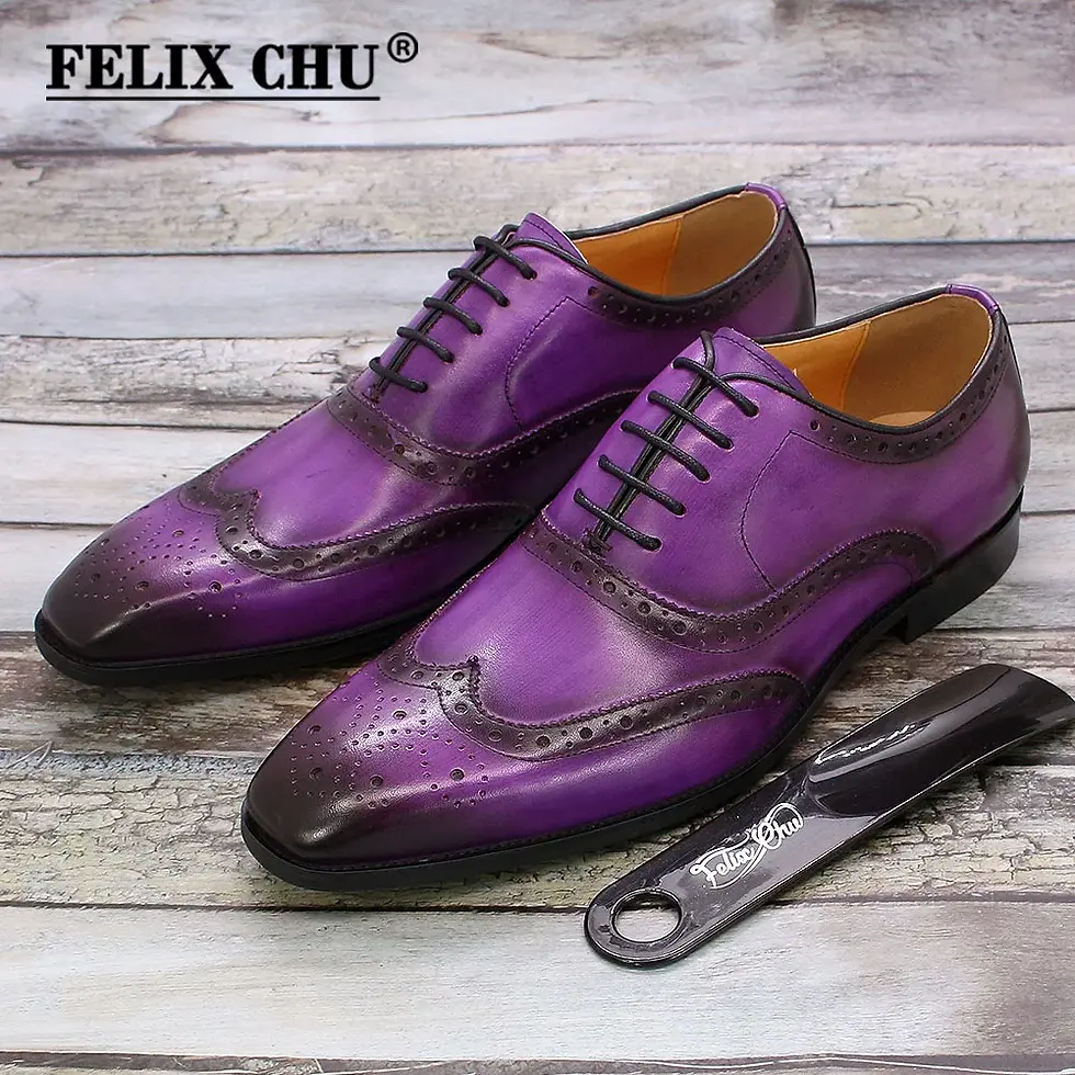 Thumbnail: Genuine Calf Leather Oxford Shoes