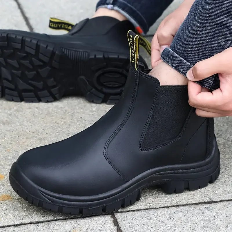 Safety Anti-Static Waterproof Leather Steel Toe Work Boot