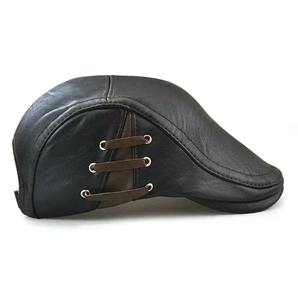 Thumbnail: Leather Newsboy Hat