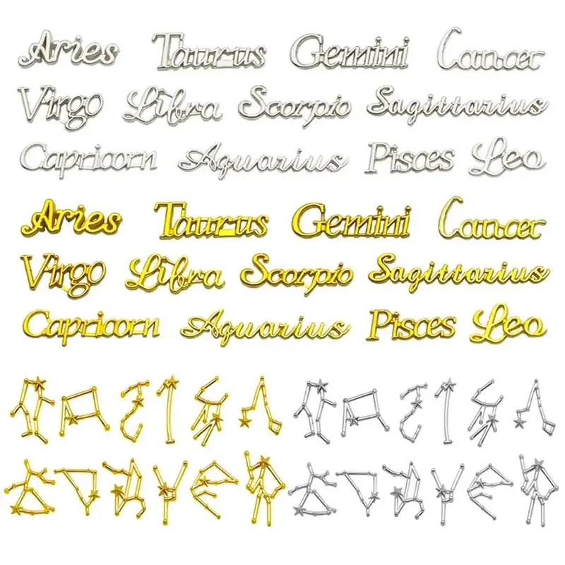 Thumbnail: Zodiac Signs Nail Art Decor Charms 3D