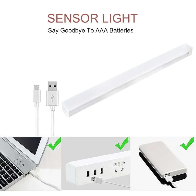 Thumbnail: LED Light Sensor Under Cabinet Lighting USB