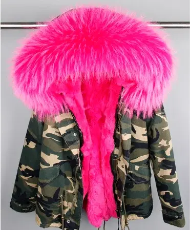 Thumbnail: Maomaokong Rabbit Fur Lined Parka