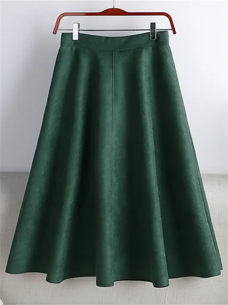 Thumbnail: Velvet Suede Midi Skirts
