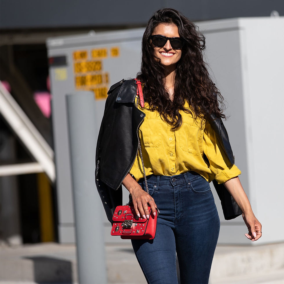 Thumbnail: Studded Small Leather Crossbody Bag Red Purse