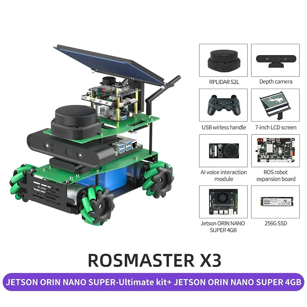 Thumbnail: ROSMASTER X3 ROS2 Robot Aluminum Alloy Frame Autopilot