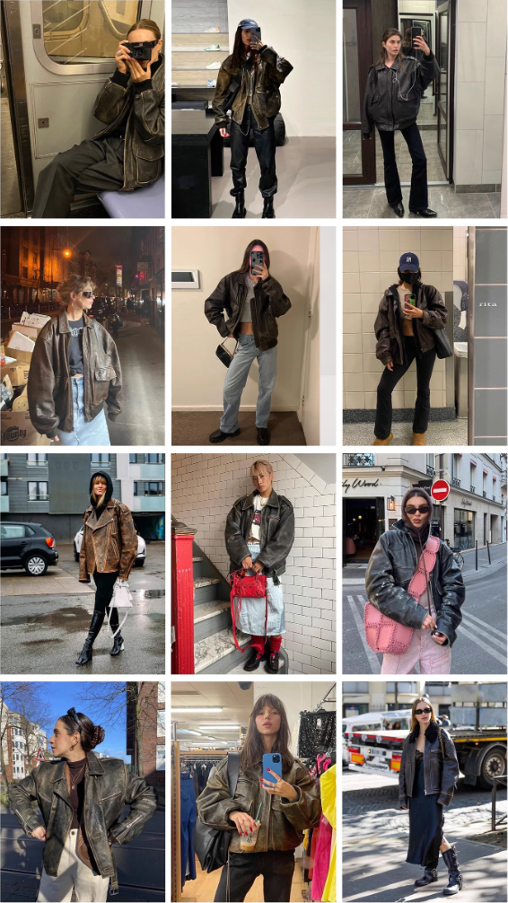 Thumbnail: South City Old Lane Vintage Brown Aviator Leather Jacket