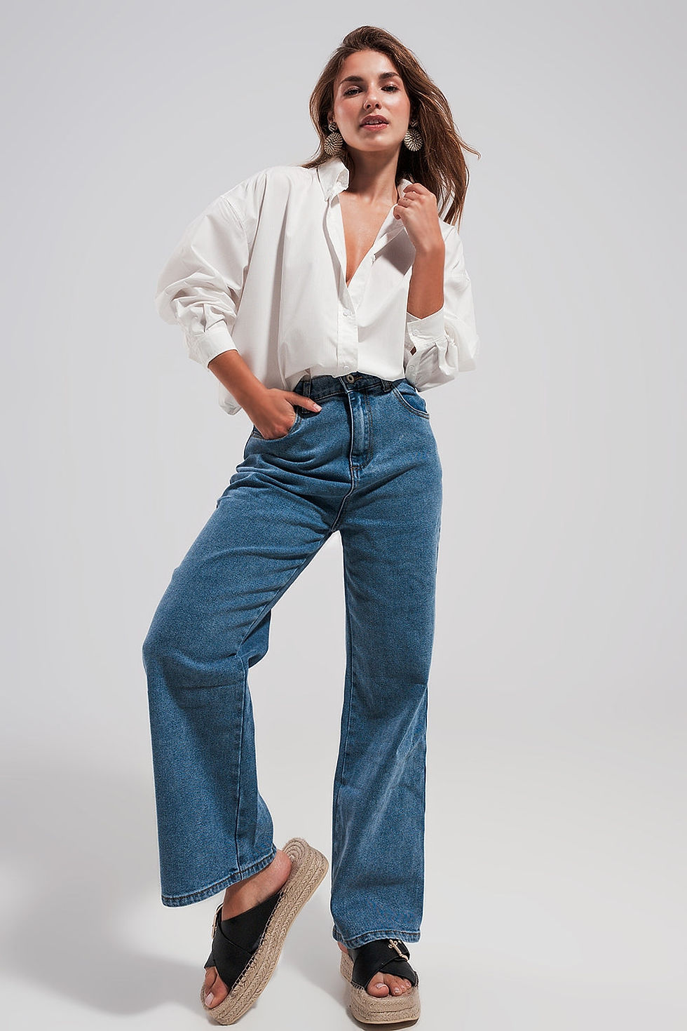 Thumbnail: Straight Jean in Mid Blue