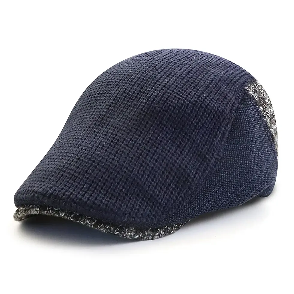 Thumbnail: Knitted Wool Newsboy Cap