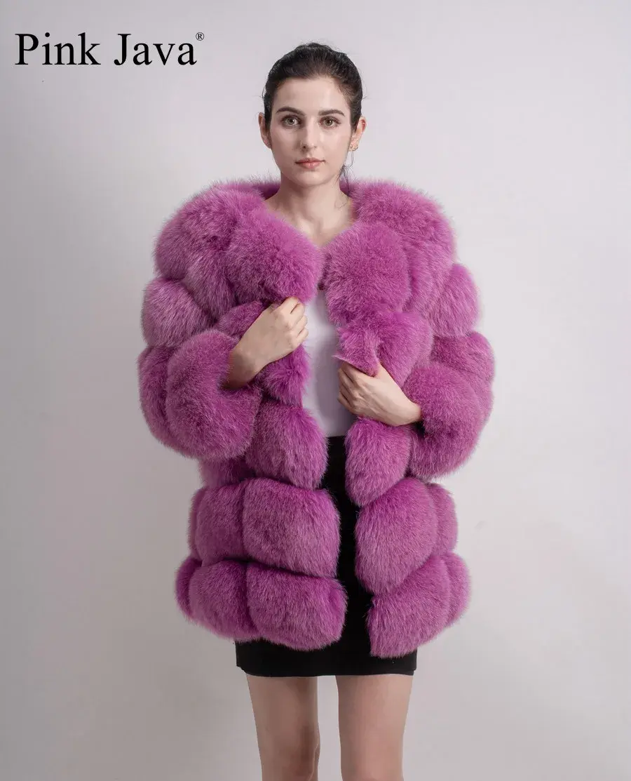 Thumbnail: Pink Java Real Fox Fur Coat (other colors available)