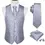 Thumbnail: 4PC Mens Silk Vest, Tie, Handkerchief and Cuff Links