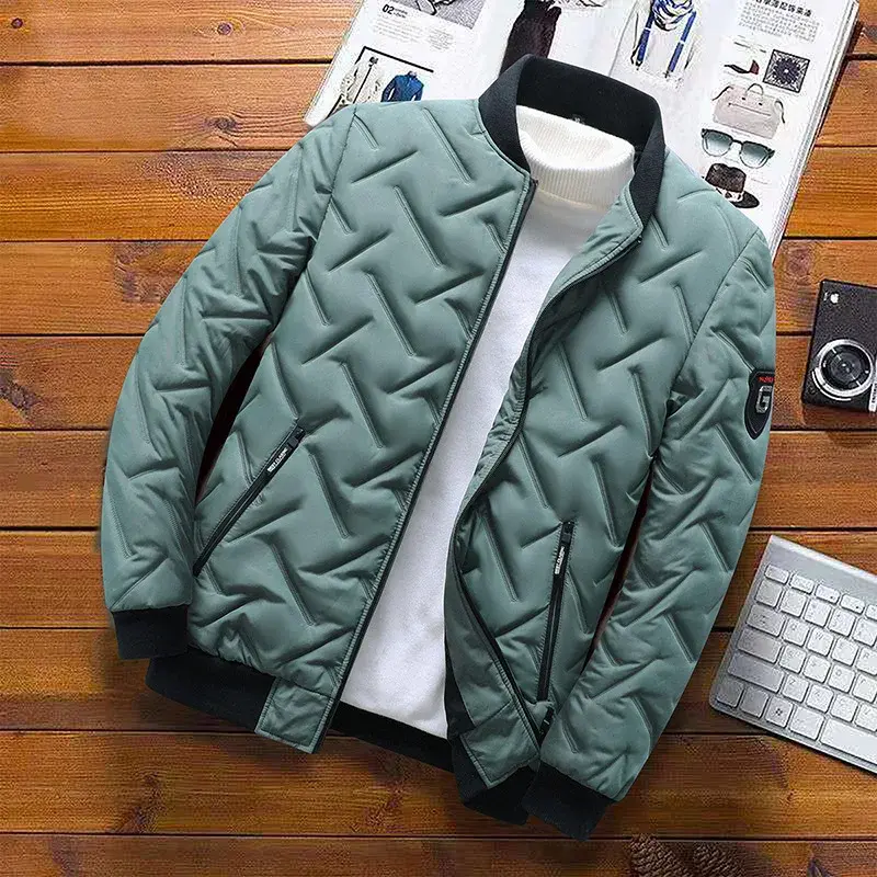 Thumbnail: Slim Fit Men's Casual Puffer Jacket