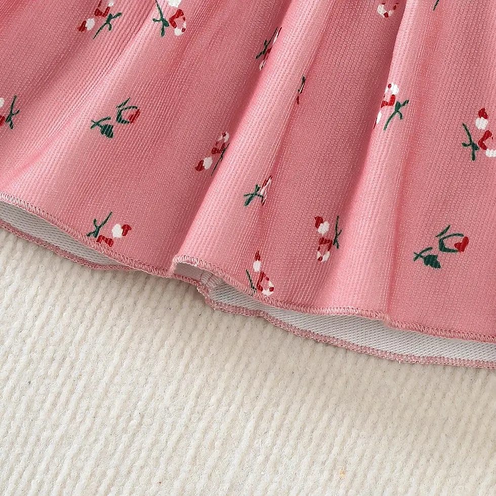 Thumbnail: 2Pcs/Set Baby Girl Dress Small Floral Dress+Headband Set for 0-24 Months
