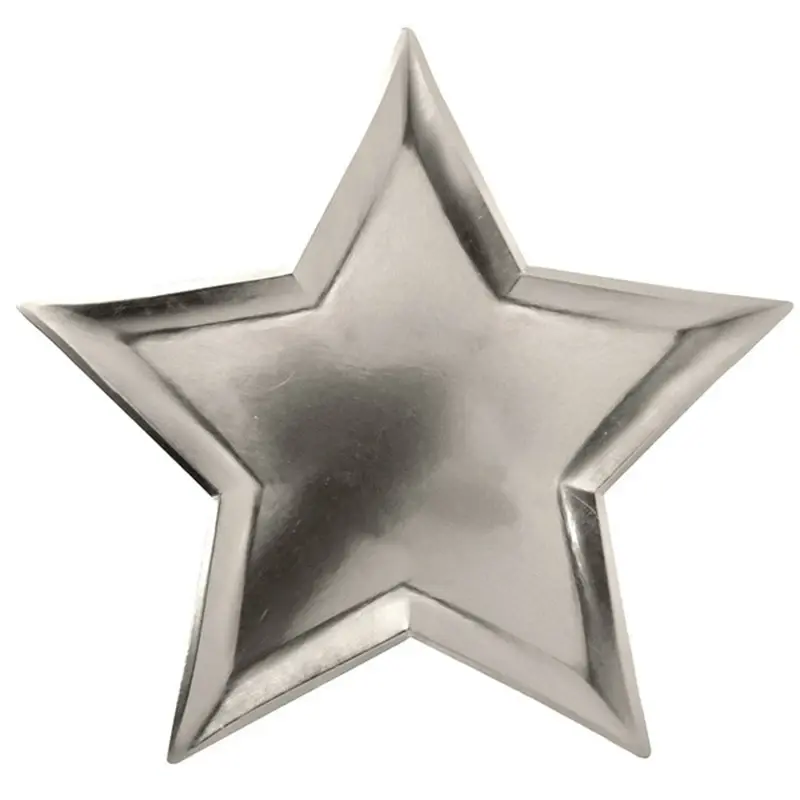 Thumbnail: 8pcs Mix Color Star Smiling Expression 9inch Plates
