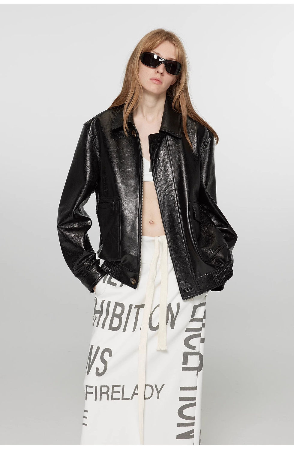 Thumbnail: South City Old Lane Vintage Brown Aviator Leather Jacket