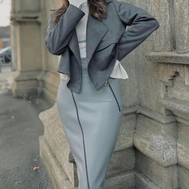 Thumbnail: Pu Leather Long Skirts