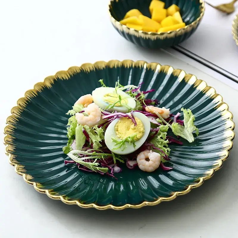 Thumbnail: Luxury Vintage Dinner Plates With Gold Rim