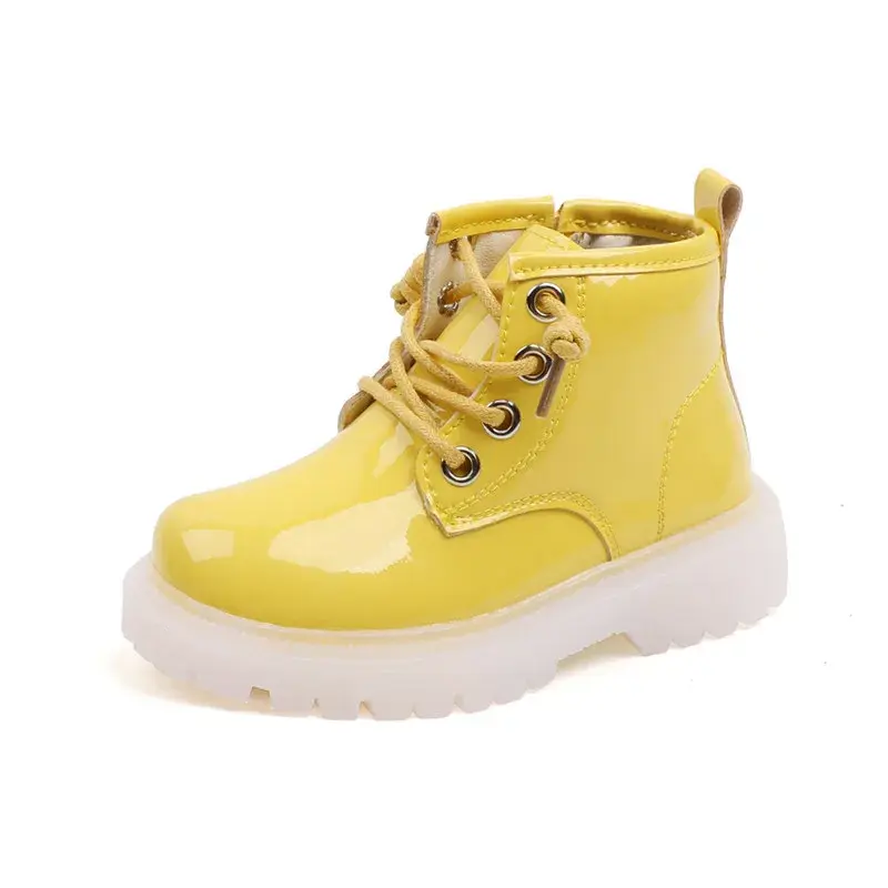Thumbnail: 2024 New Spring Baby Boots for Girls Leather Waterproof Boys Rubber Ankle Boots