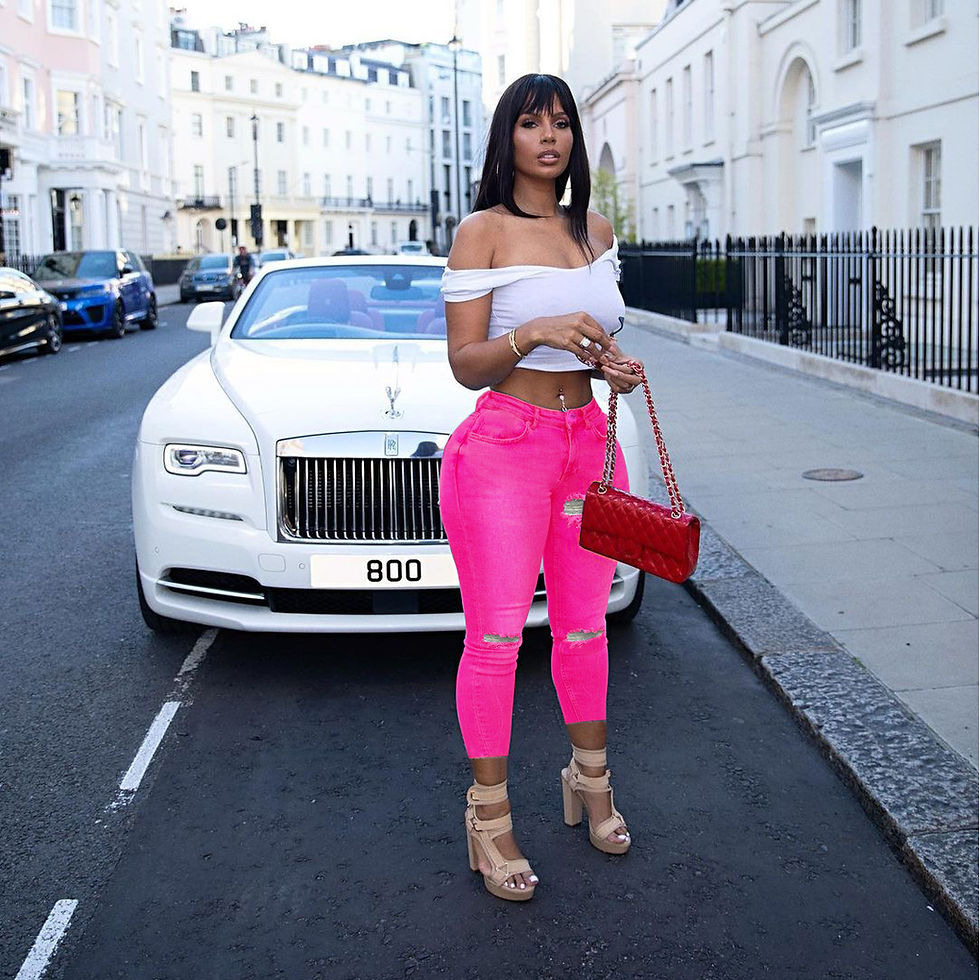 Thumbnail: Women’s Denim Ripped Skinny Jeans Casual Bandage Style Trousers