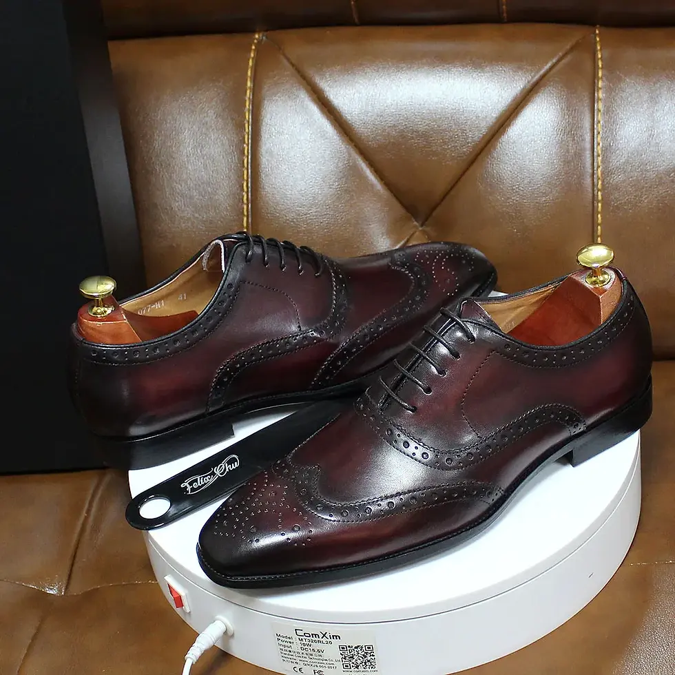 Thumbnail: Genuine Calf Leather Oxford Shoes