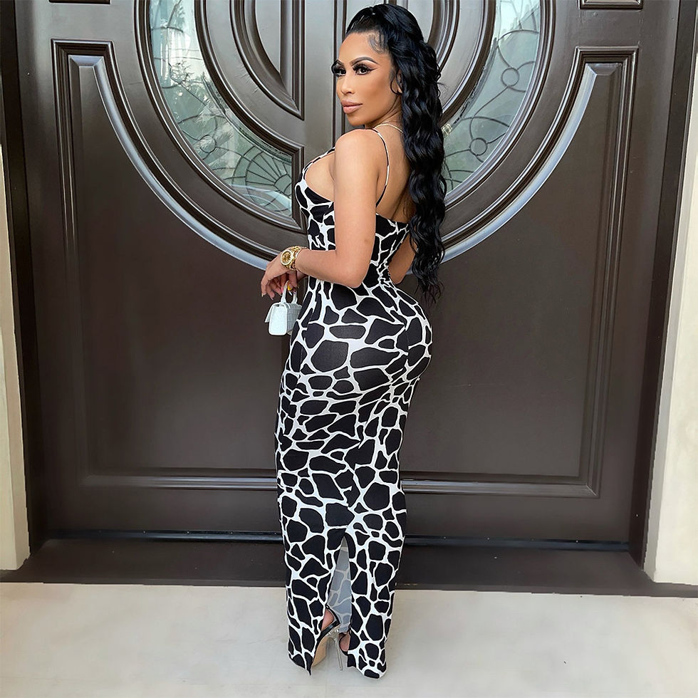 Thumbnail: High Waist Corset Sling Maxi Dress with Split