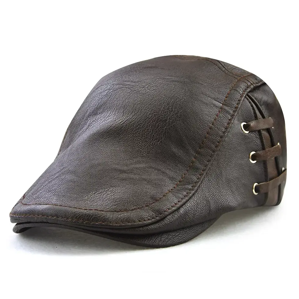Thumbnail: Leather Newsboy Hat