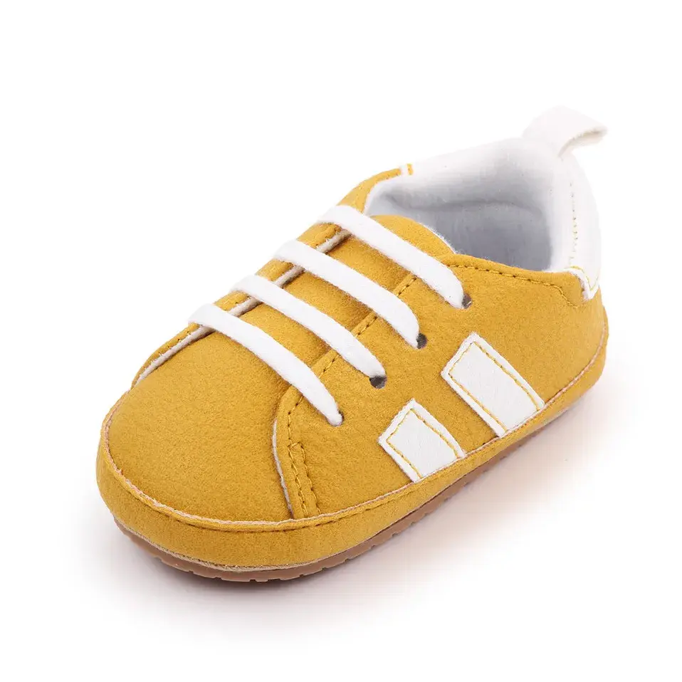 Thumbnail: Two Striped PatchWork Baby Shoes