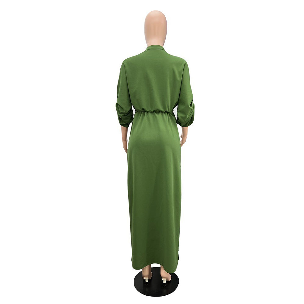 Thumbnail: Casual Half Sleeve v Neck Office Dresses