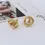 Thumbnail: Metal Maxi Statement Vintage Clip on Earrings