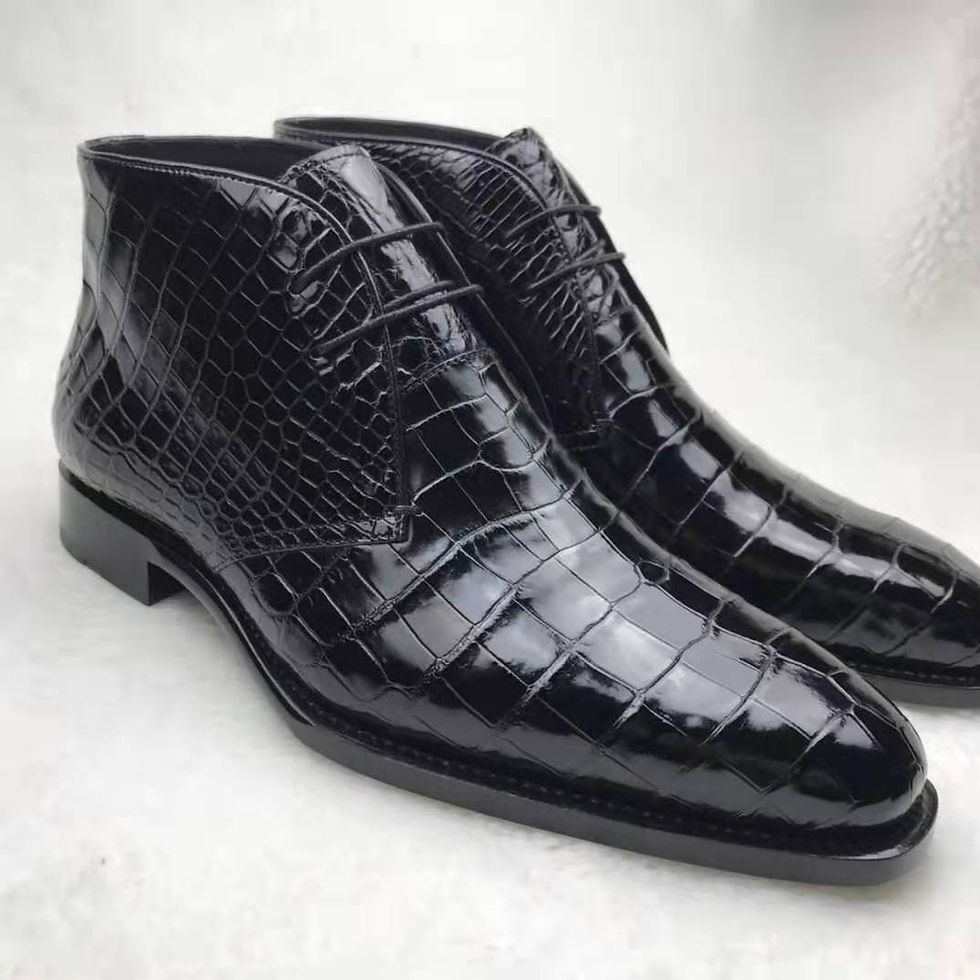 Thumbnail: High Quality Alligator Luxury Crocodile Leather Boots
