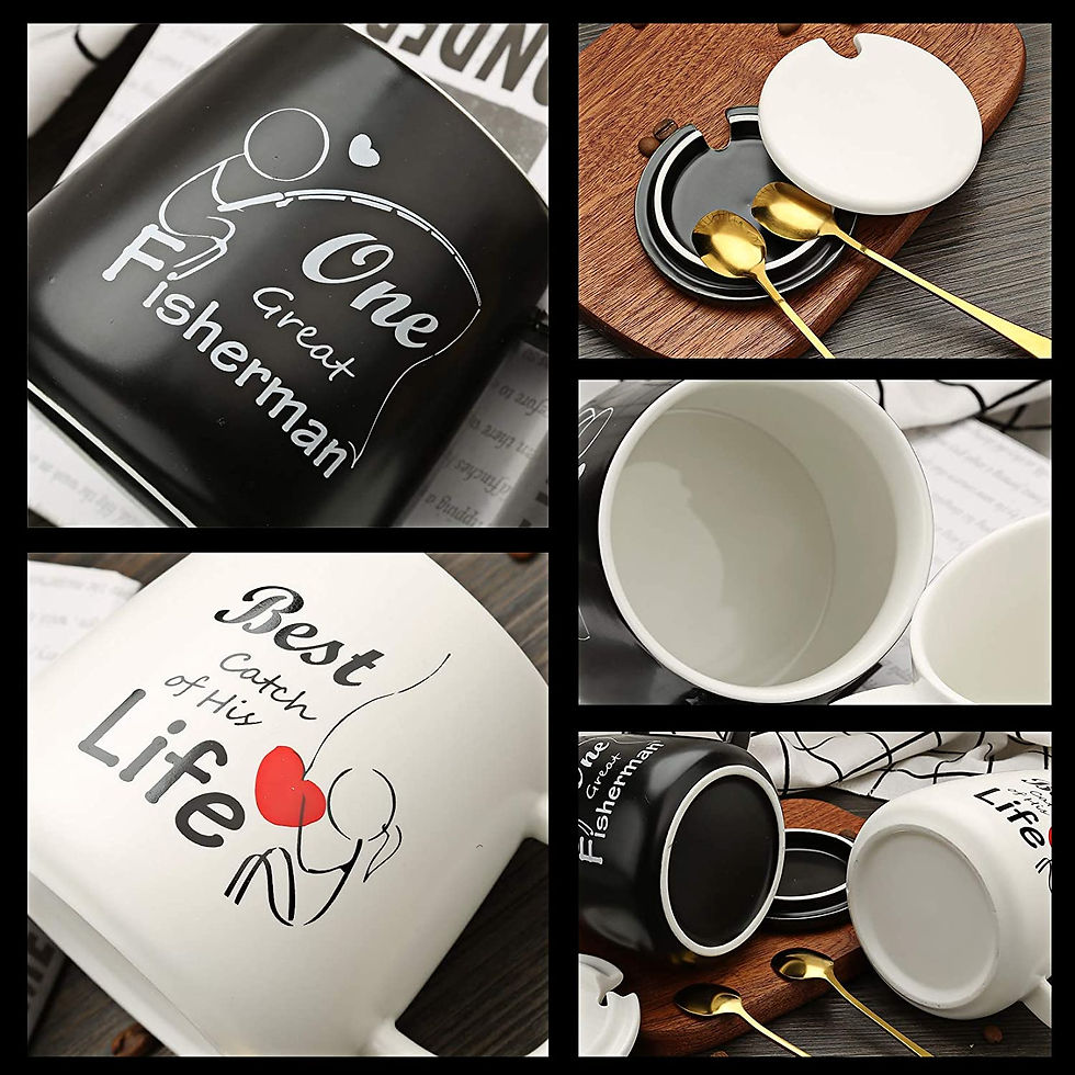 Thumbnail: 15 OZ Coffee Couple Mug Gift Set