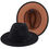 Thumbnail: Chic Colorblock Fedora Hat (Black)