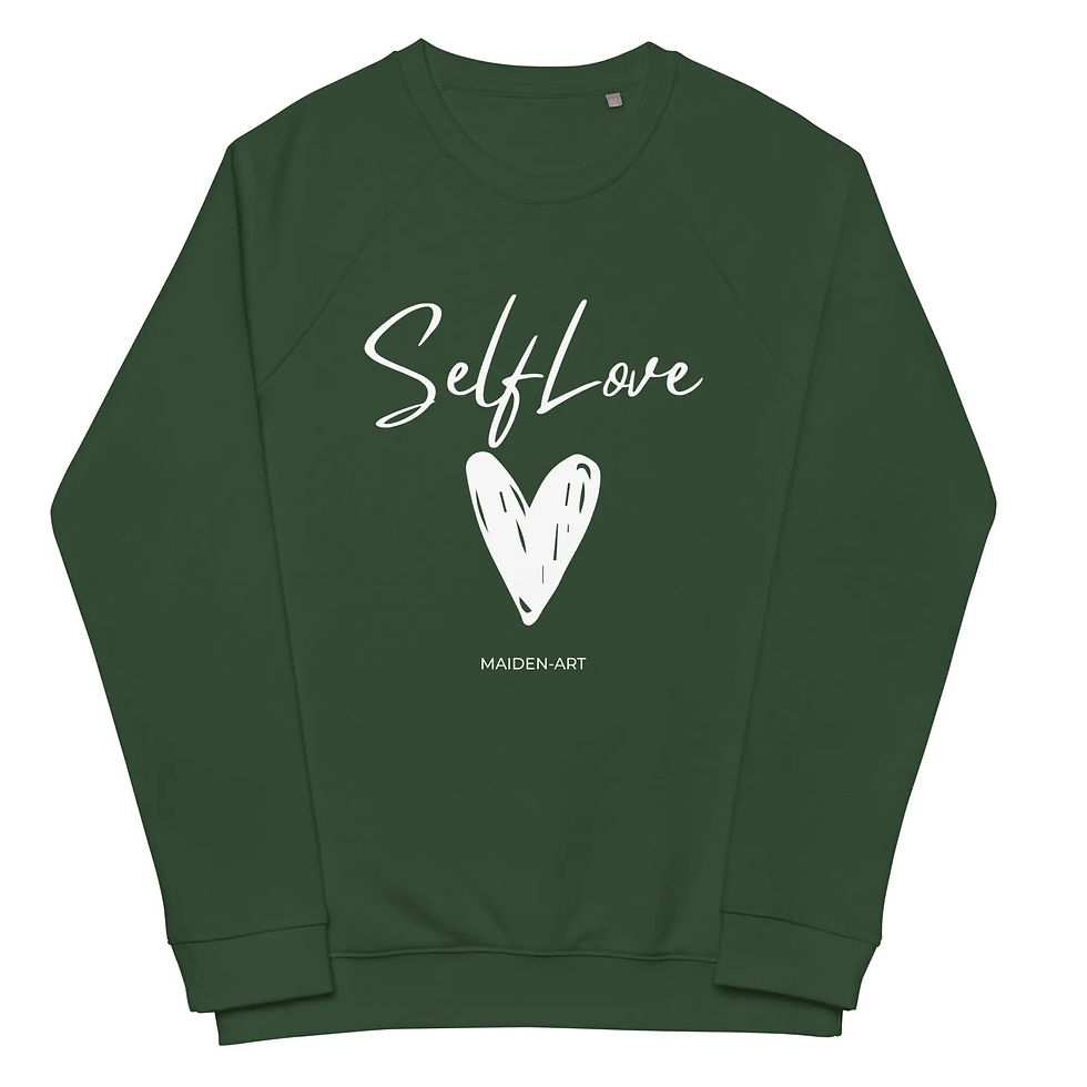Thumbnail: Organic Sweatshirt SELF LOVE Unisex Organic Raglan Sweatshirt